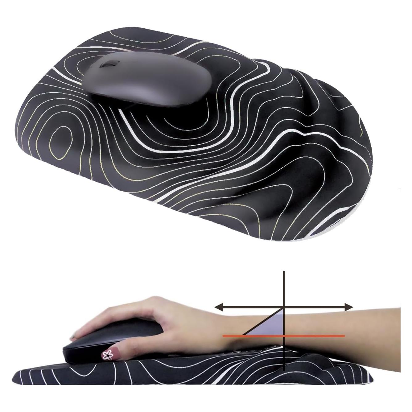 Alfombrilla de Ratón Ergonómica Viorichve con Soporte Negro