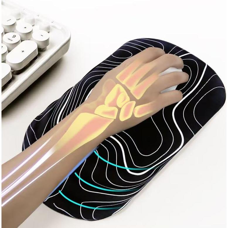 Alfombrilla de Ratón Ergonómica Viorichve con Soporte Negro