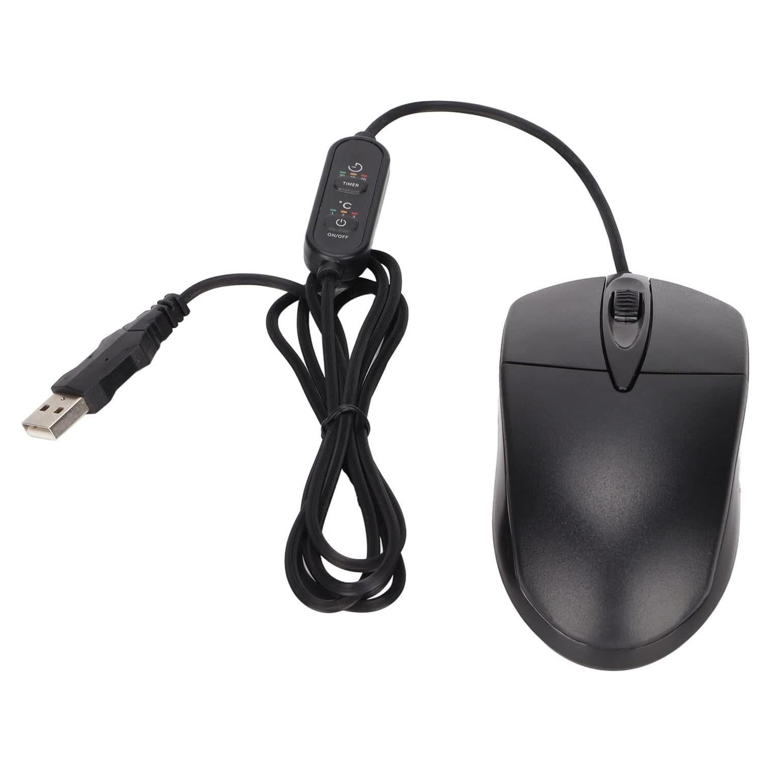Ratón Calentado Luqeeg USB Ajustable 3 Temperaturas Negro