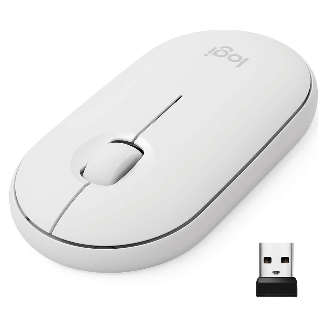 Ratón Inalámbrico Logitech Pebble M350 Silencioso Blanco