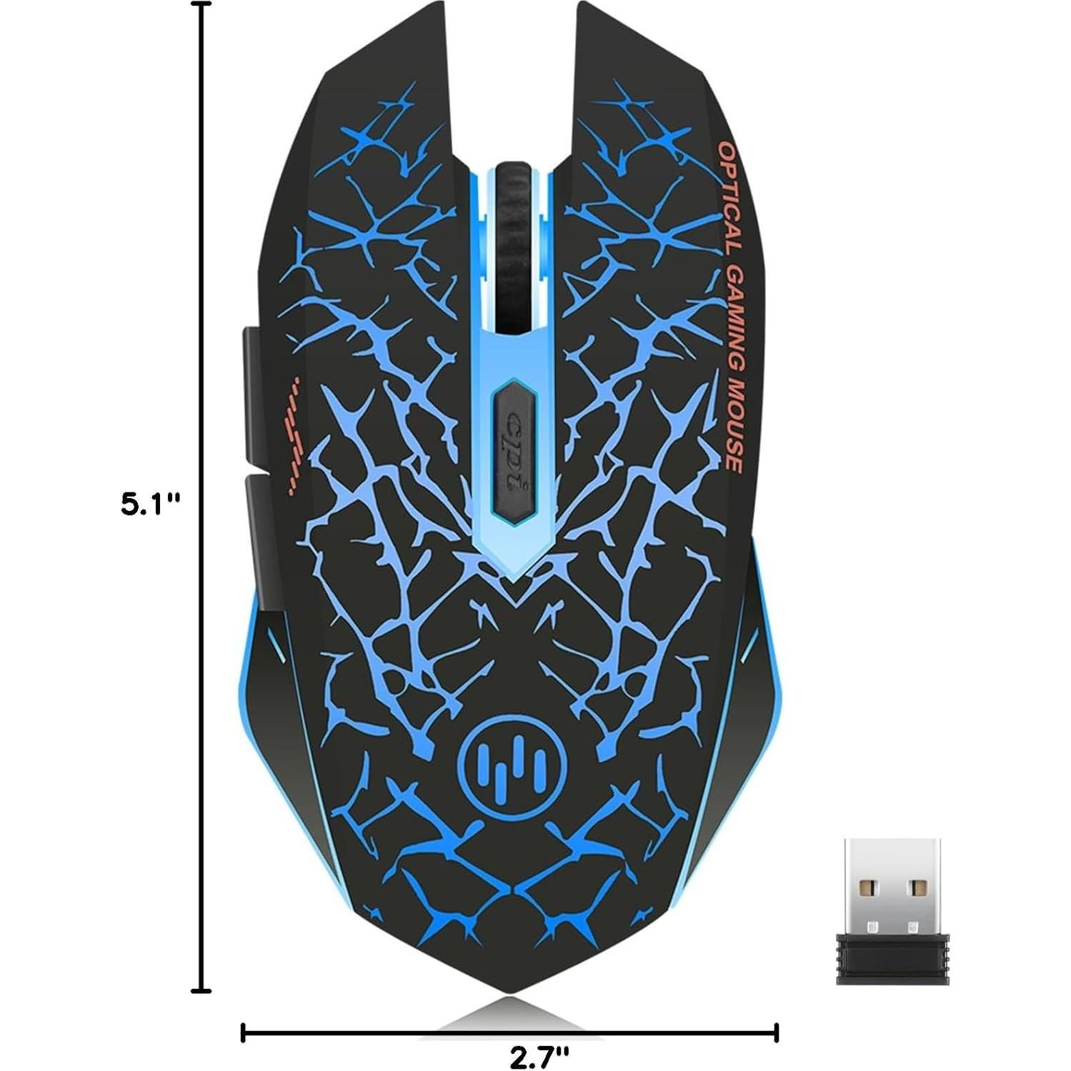 Ratón Inalámbrico Recargable TENMOS K6 LED Óptico 3 DPI