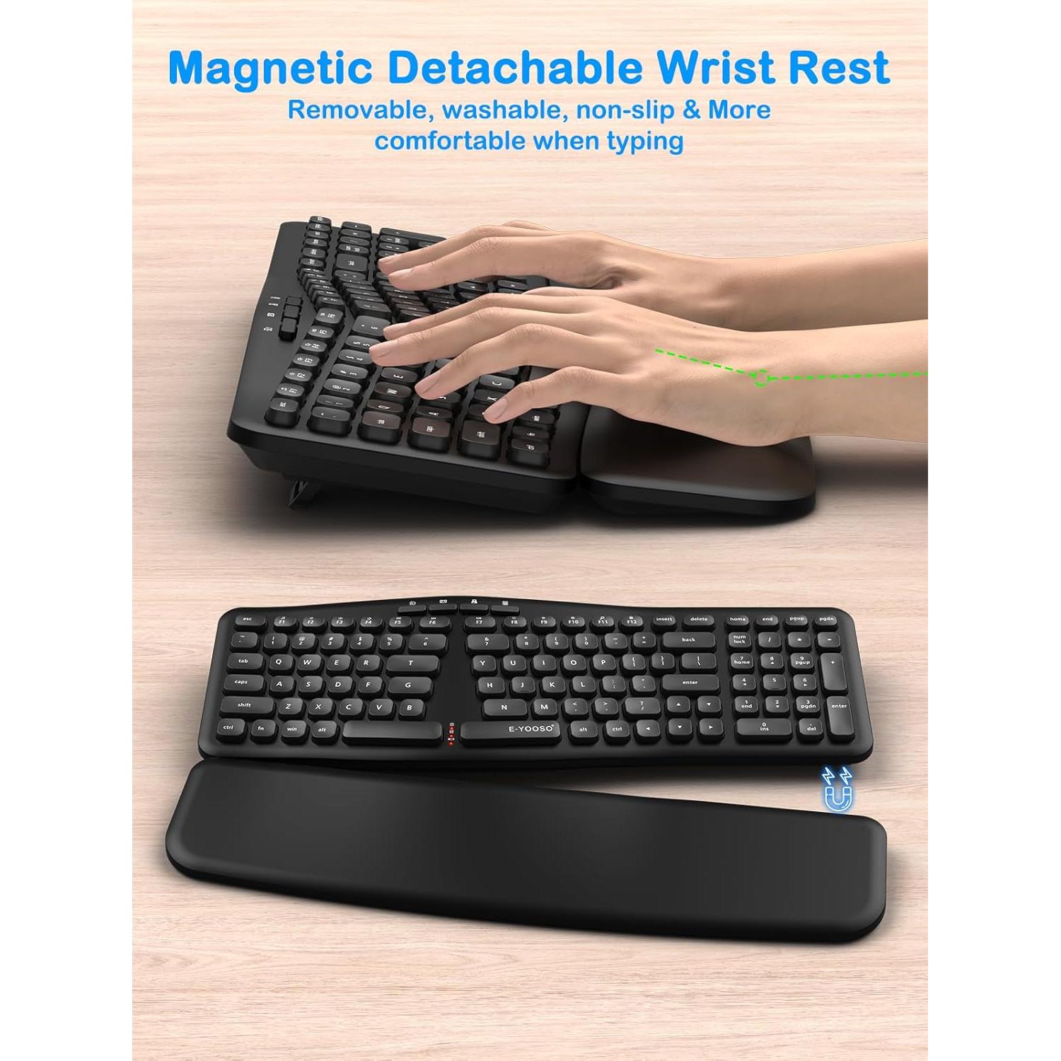 Combo Teclado y Ratón Inalámbrico Ergonómico E-YOOSO 2.4G