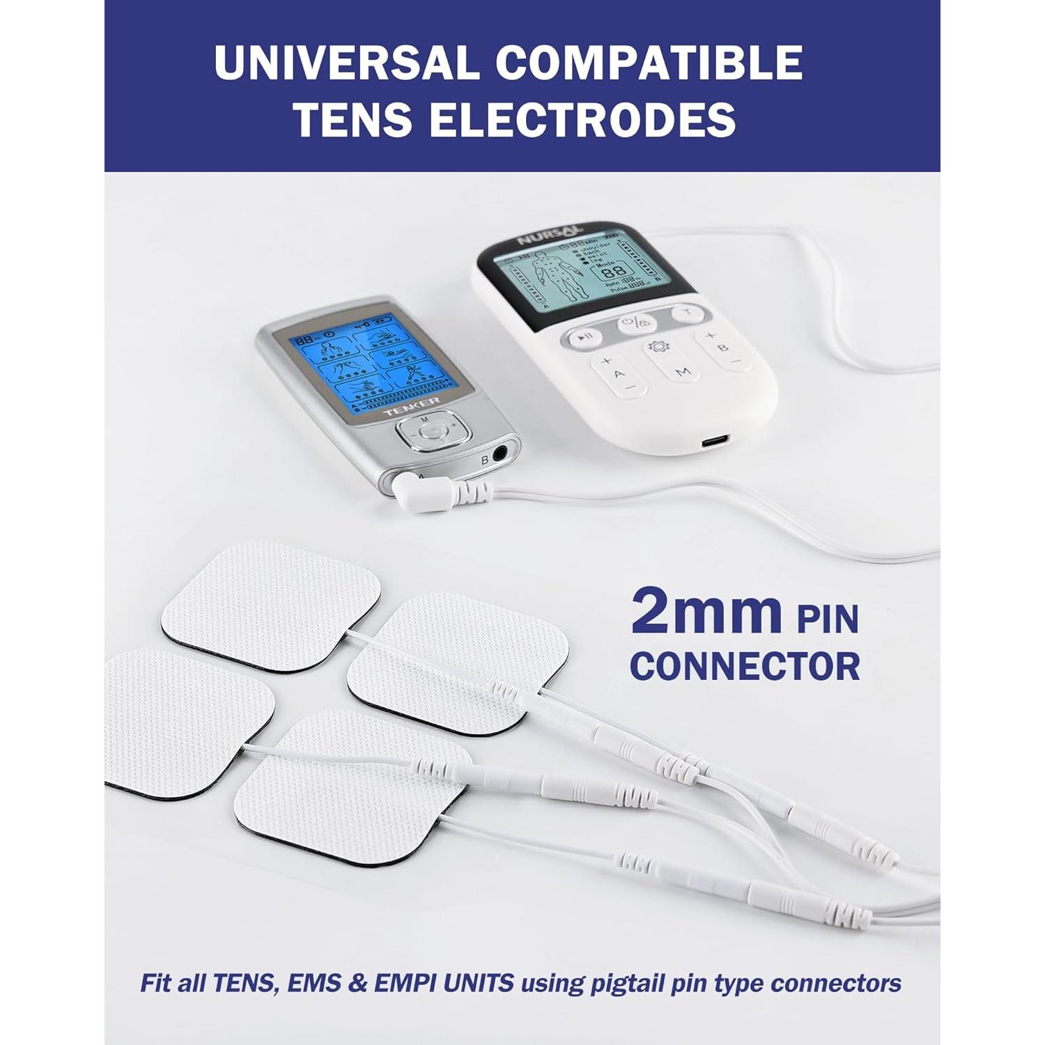 Pads TENS Nursal Reemplazo 20 Piezas 5x5cm y 5x10cm