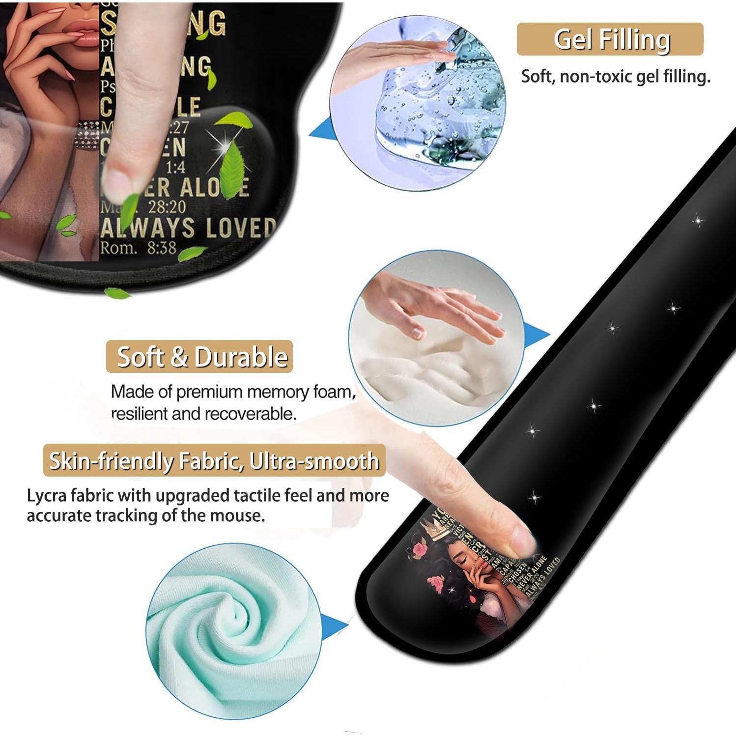 Alfombrilla de Ratón y Reposamuñecas Ergonómico YVB - 43.94x21.95cm