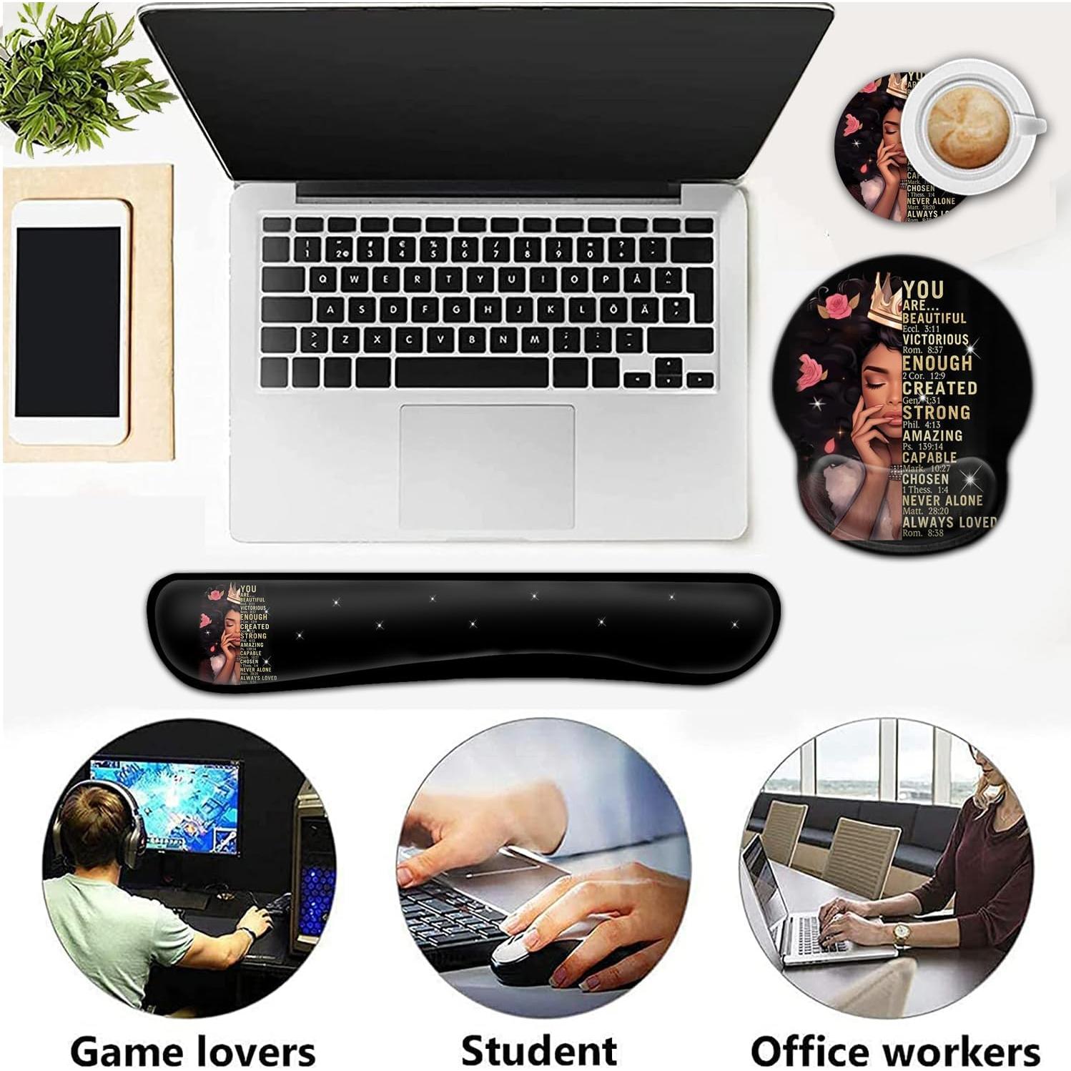 Alfombrilla de Ratón y Reposamuñecas Ergonómico YVB - 43.94x21.95cm