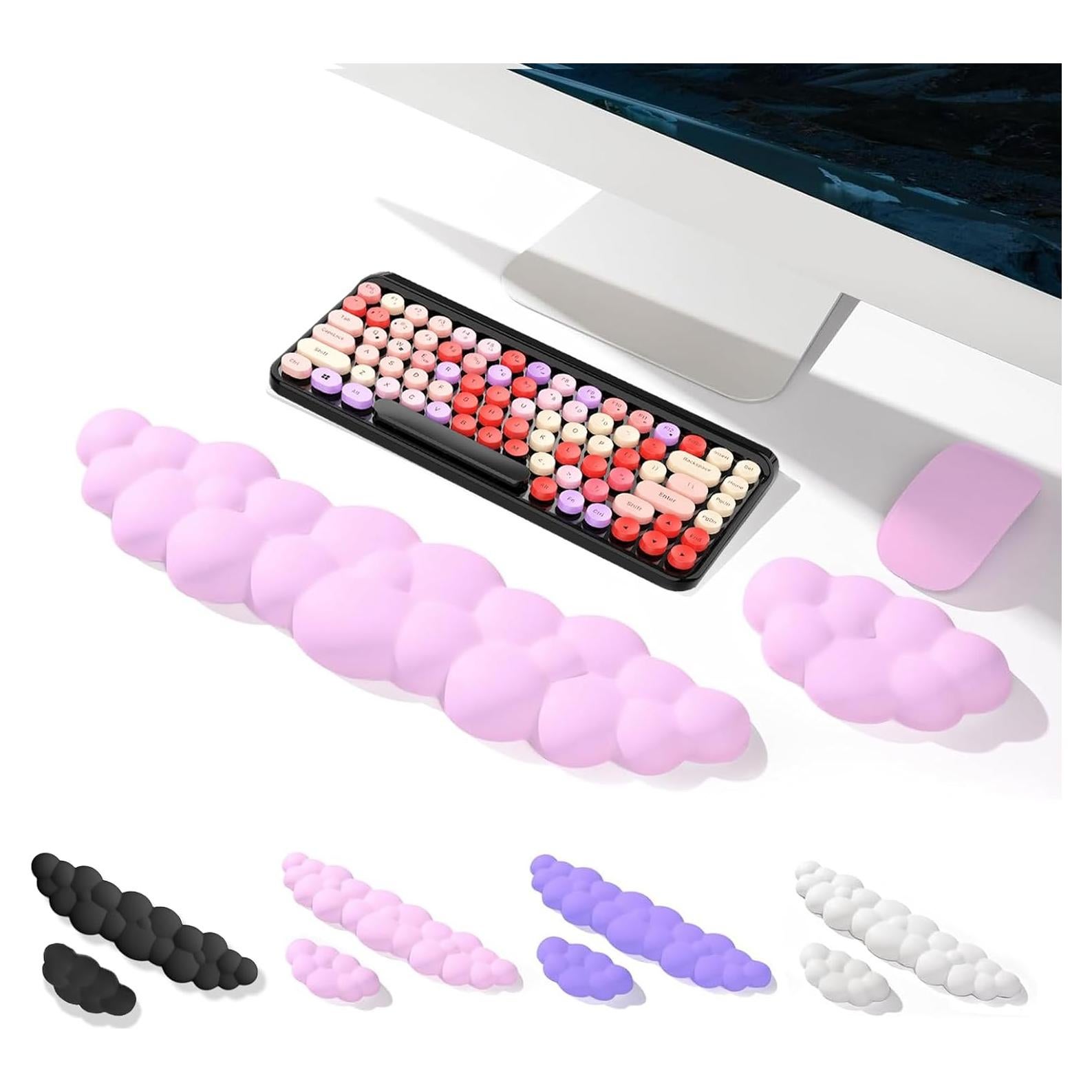 Reposamuñecas Ergonómico de Nube Wayleeos Rosa - Espuma de Memoria