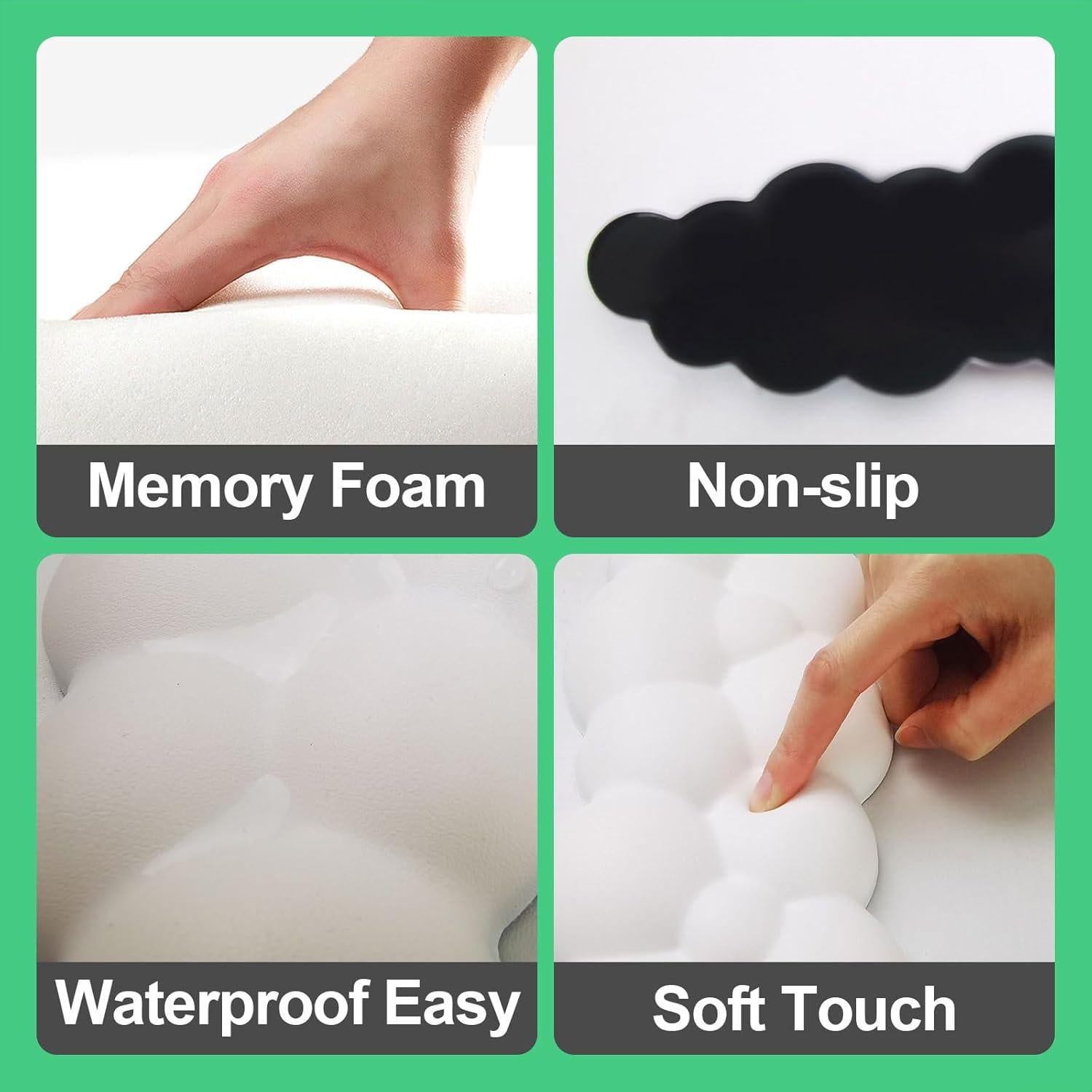 Reposamuñecas Ergonómico de Nube Wayleeos Rosa - Espuma de Memoria