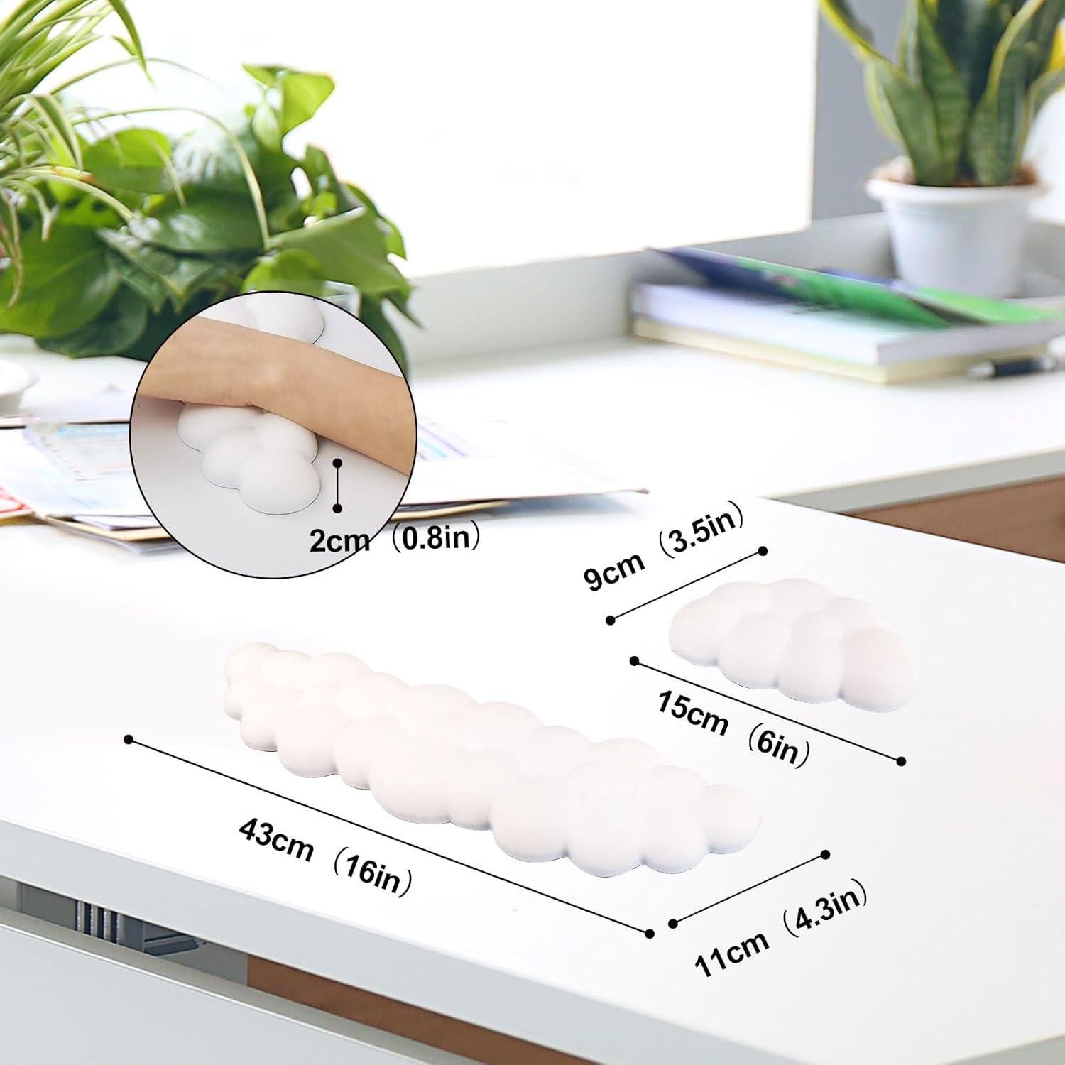 Reposamuñecas Ergonómico de Nube Wayleeos Rosa - Espuma de Memoria