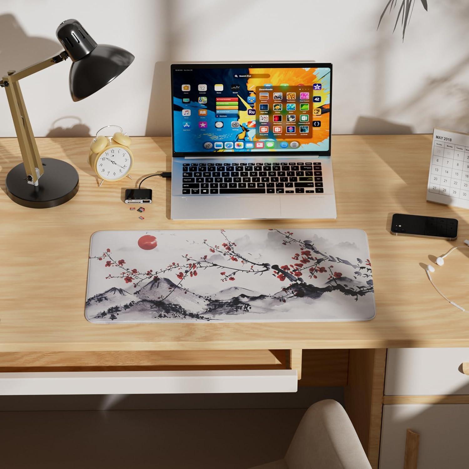 Alfombrilla de Ratón Grande SUEHIODHY Sakura 60x30cm Antideslizante