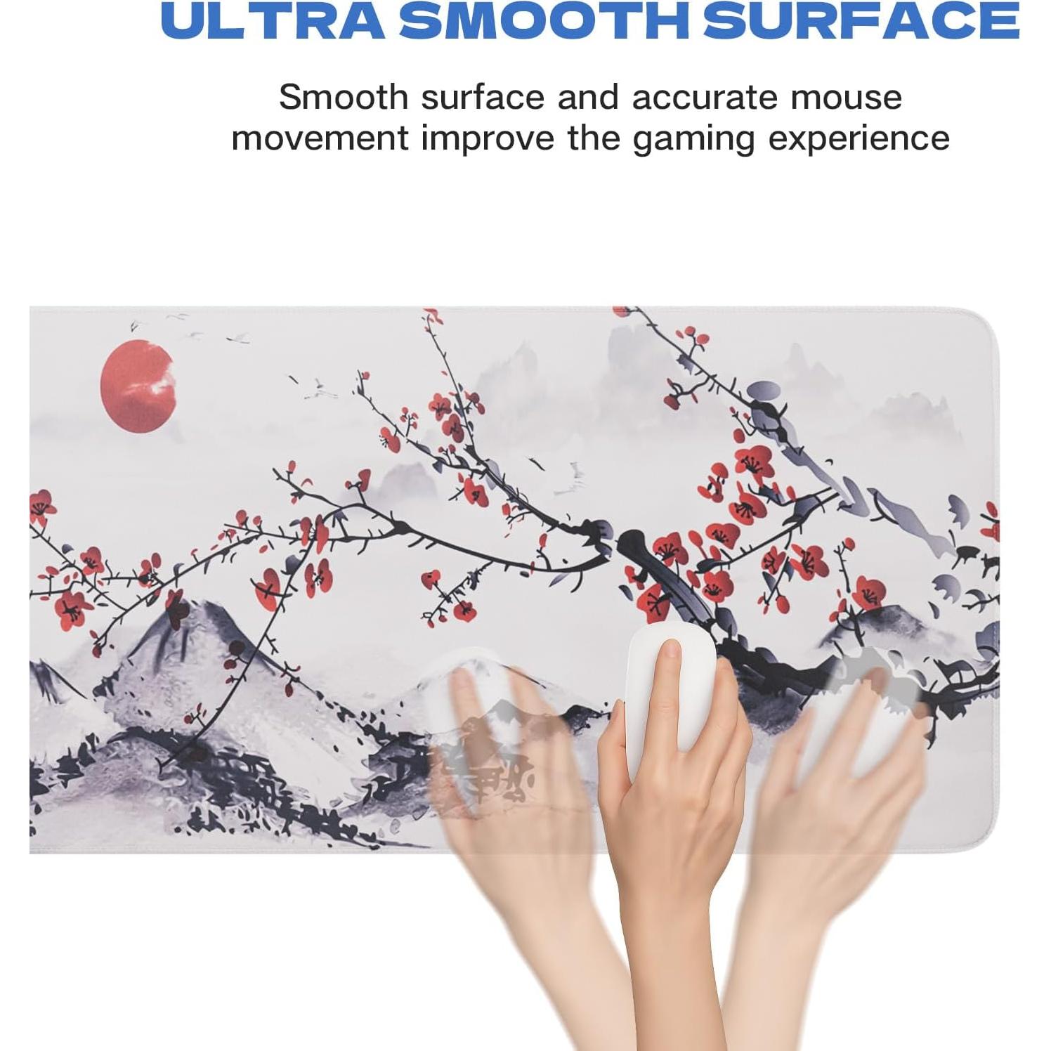 Alfombrilla de Ratón Grande SUEHIODHY Sakura 60x30cm Antideslizante