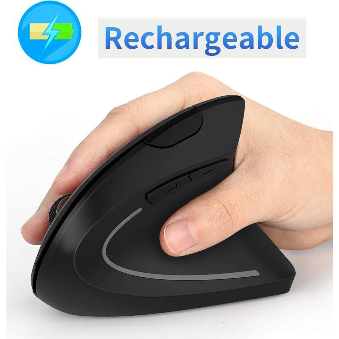 Ratón Vertical Ergonómico Inalámbrico ASOI 2.4G 6 Botones