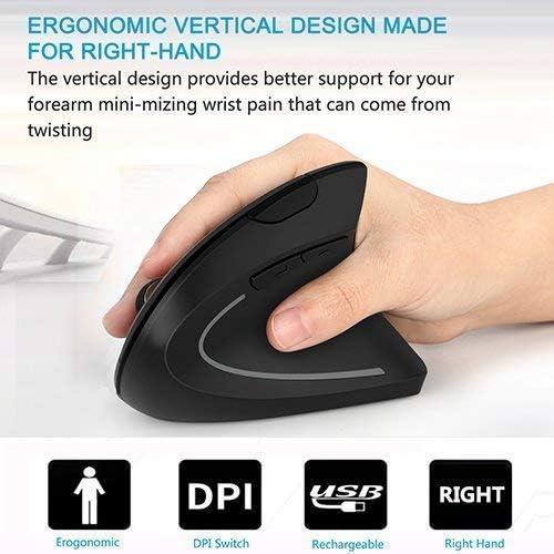 Ratón Vertical Ergonómico Inalámbrico ASOI 2.4G 6 Botones
