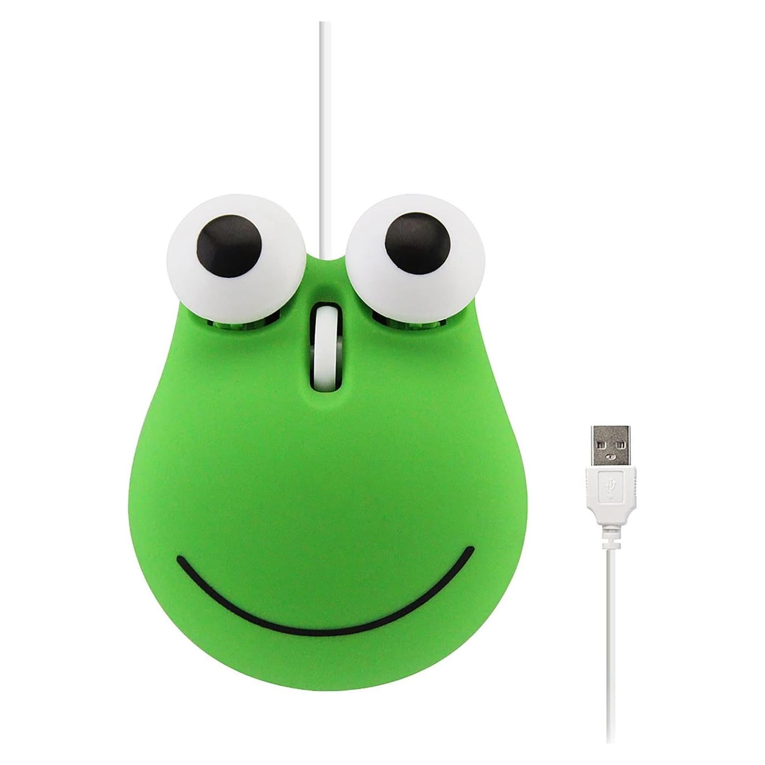 Ratón USB con Cable Sokelinn-six Rana Verde 1600 DPI