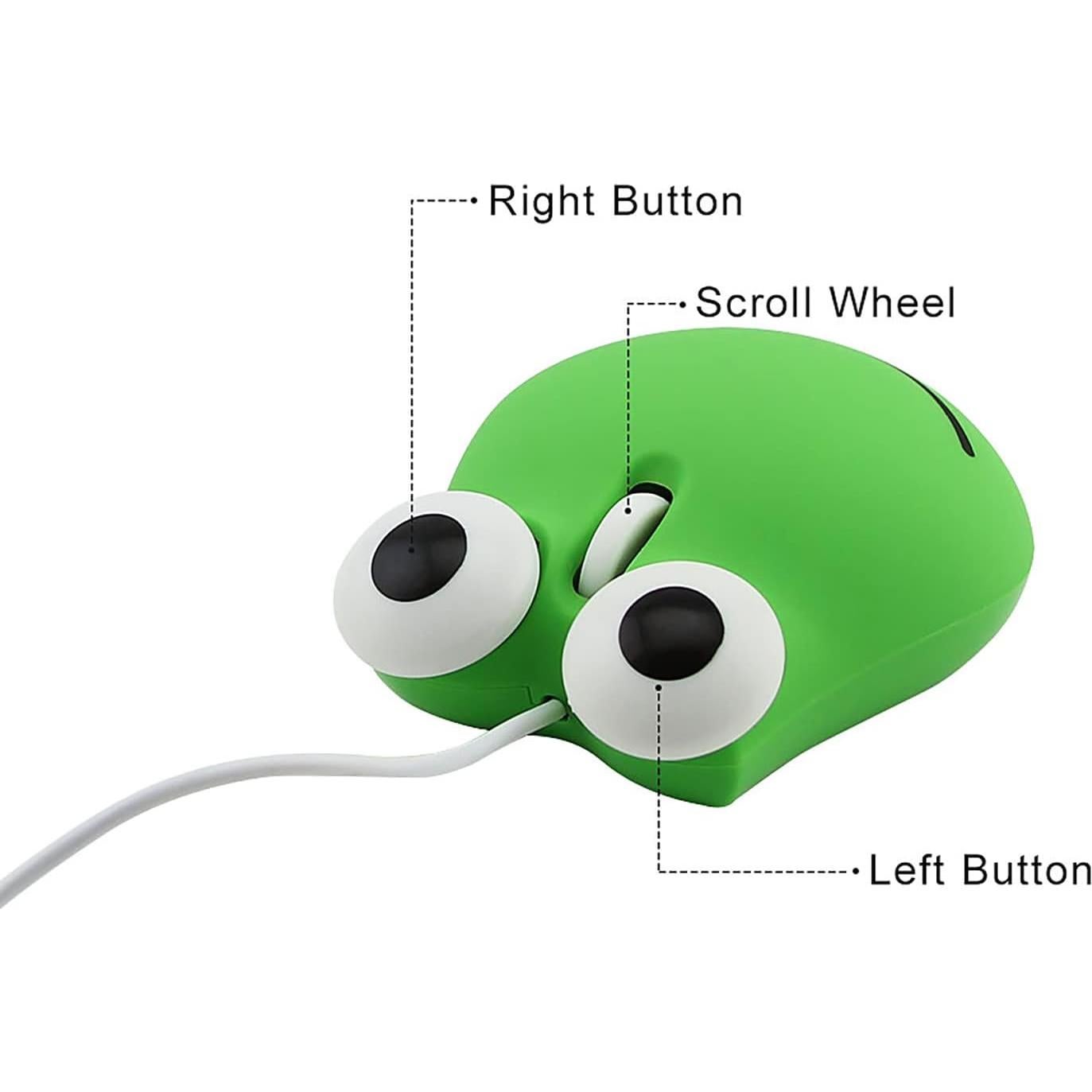 Ratón USB con Cable Sokelinn-six Rana Verde 1600 DPI