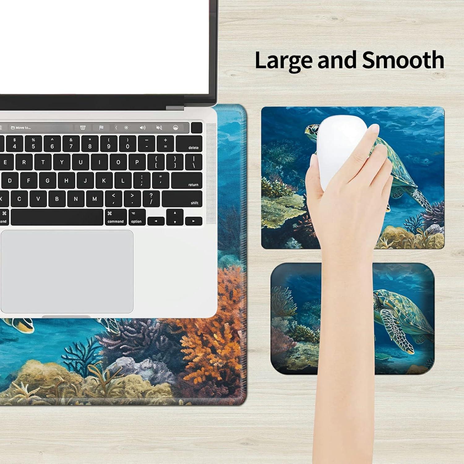 Alfombrilla de Escritorio 3 en 1 RAUEDWDJS Tortuga Marina