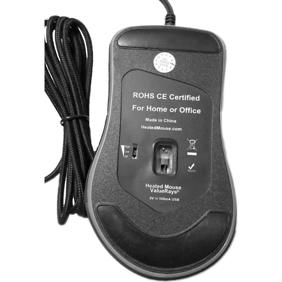 Ratón Calentado Silencioso ValueRays Negro Ergonómico USB