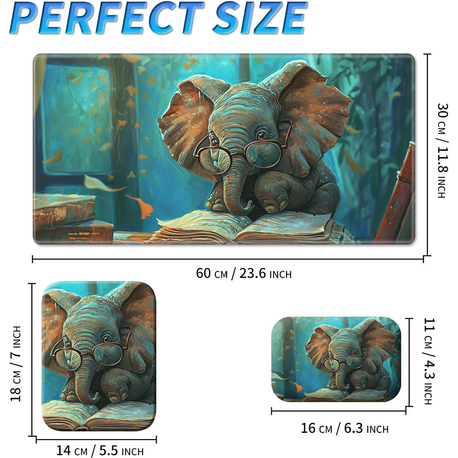 Juego de Alfombrilla de Escritorio HEAKIERG 3 en 1 Ergonómica