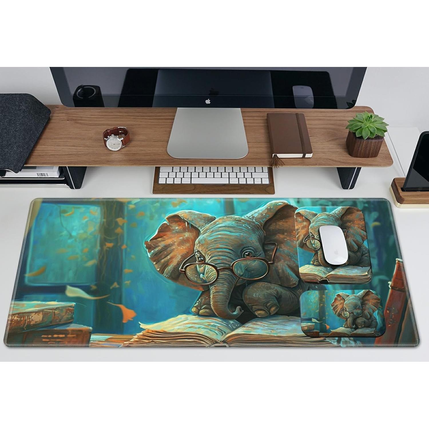 Juego de Alfombrilla de Escritorio HEAKIERG 3 en 1 Ergonómica