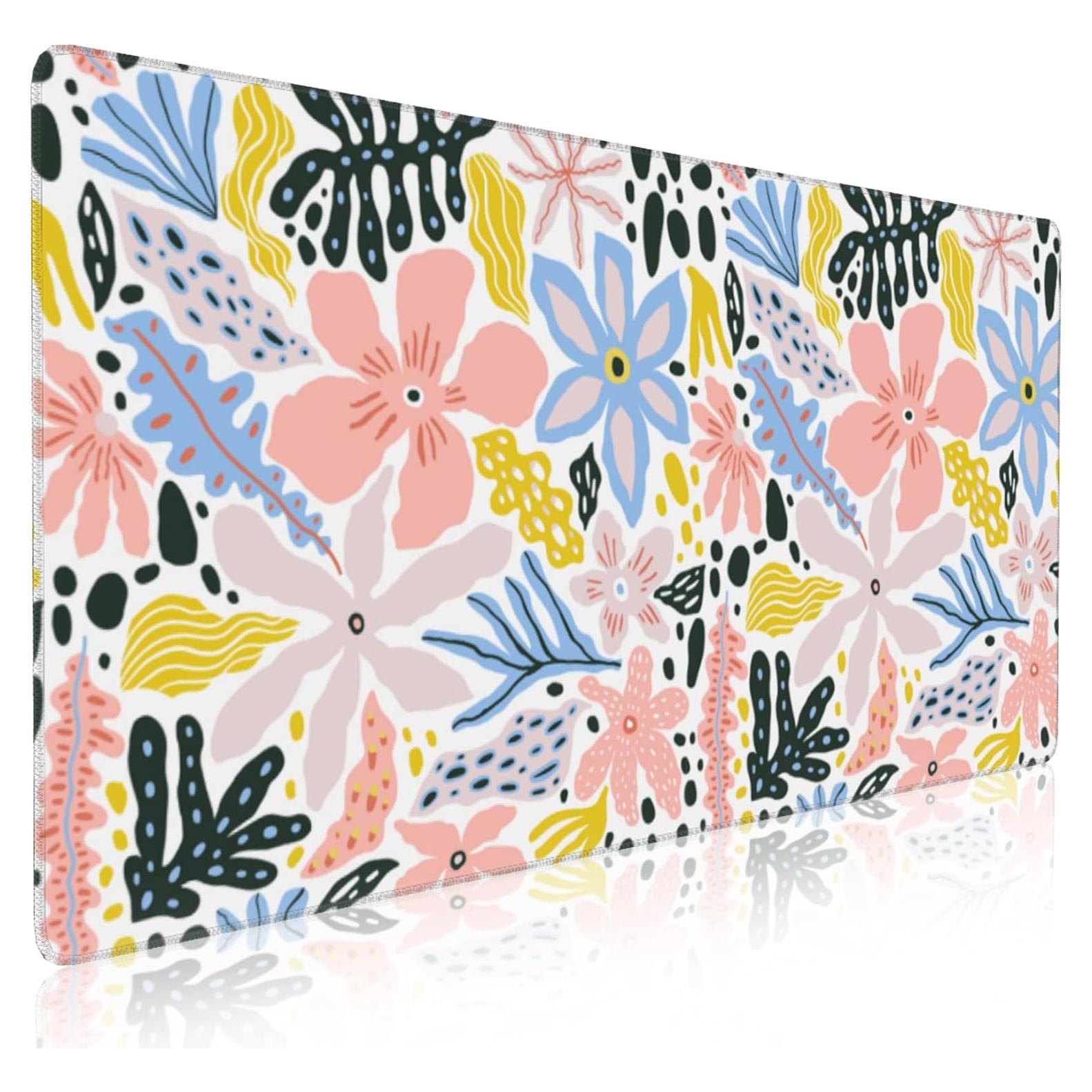 Alfombrilla de Ratón Grande ZTHLL 80x40 cm Flores Tropicales