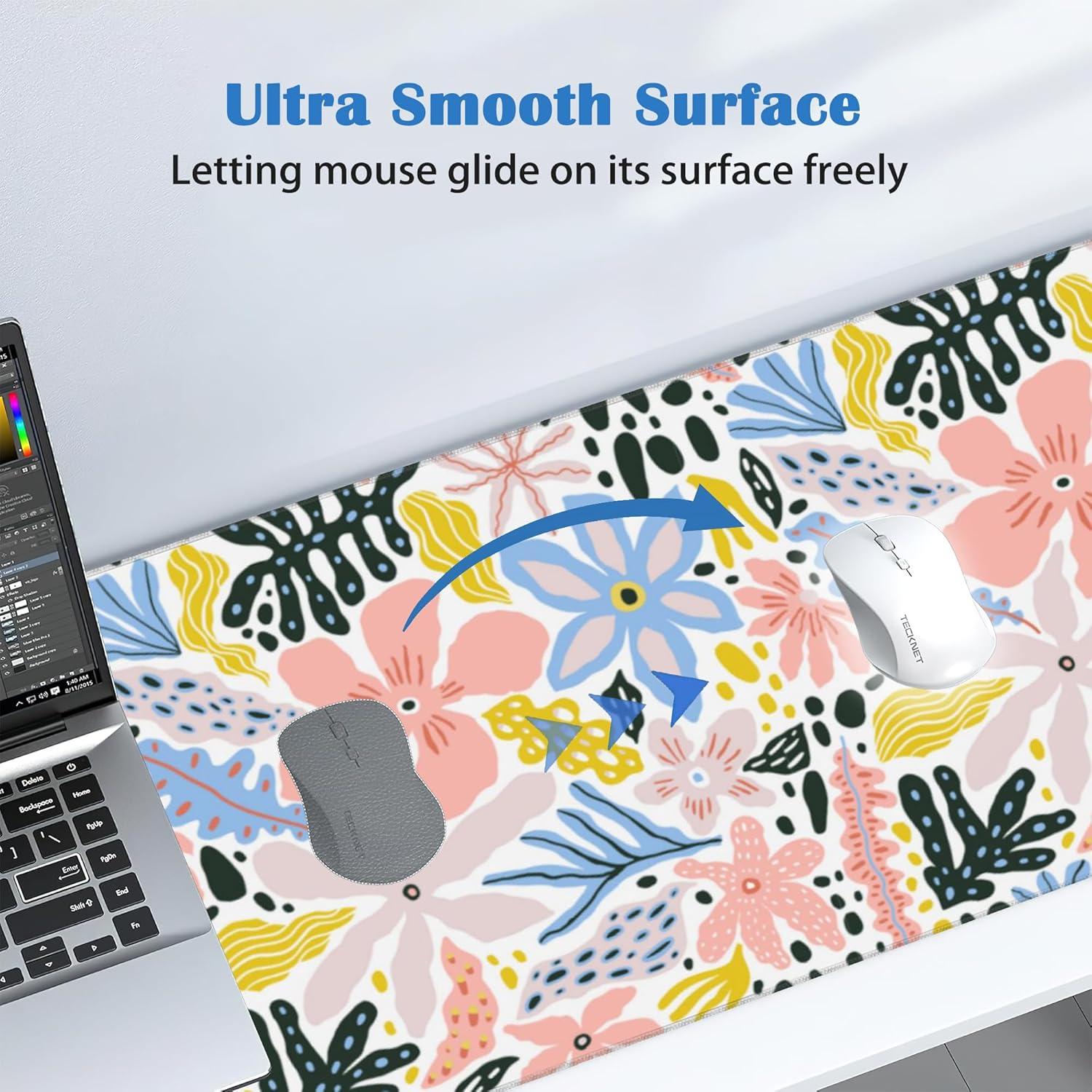 Alfombrilla de Ratón Grande ZTHLL 80x40 cm Flores Tropicales