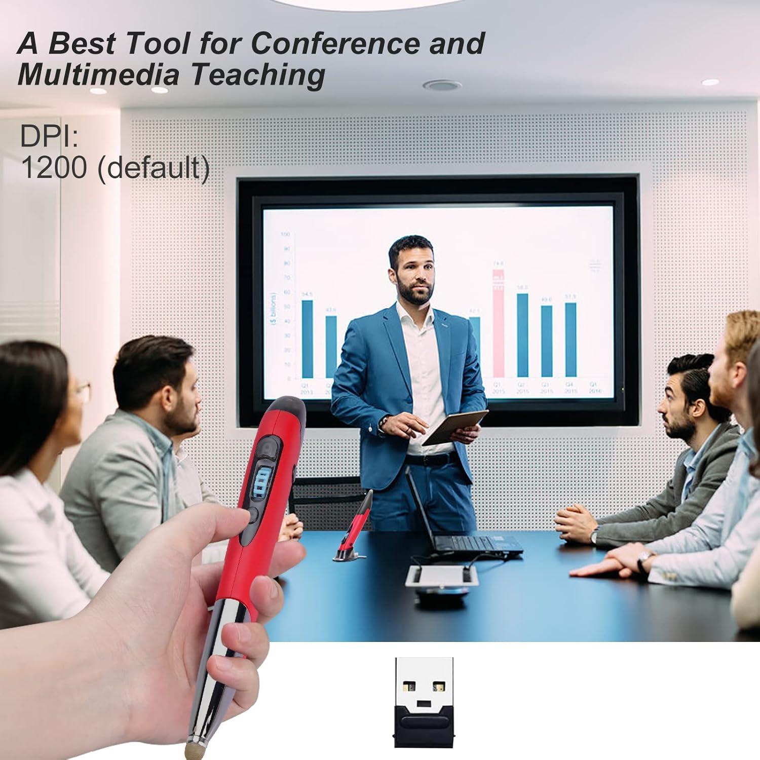 Ratón Óptico Inalámbrico Lychee Rojo con Control de Voz