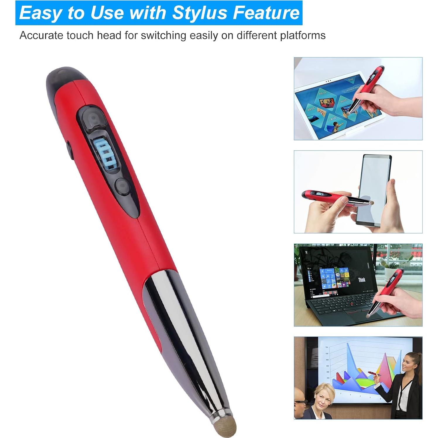 Ratón Óptico Inalámbrico Lychee Rojo con Control de Voz