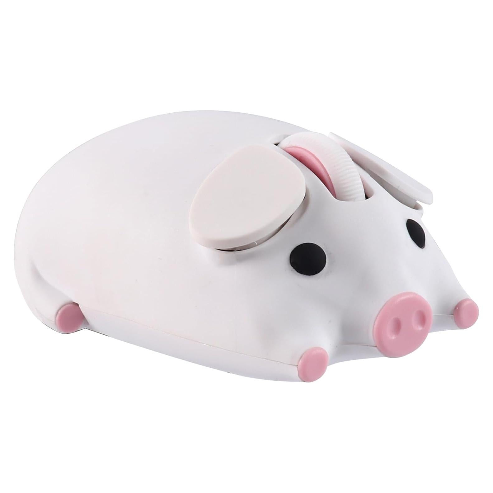 Ratón Bluetooth 5.1 Doble Modo Ergonomico Cerdo Blanco 1200DPI