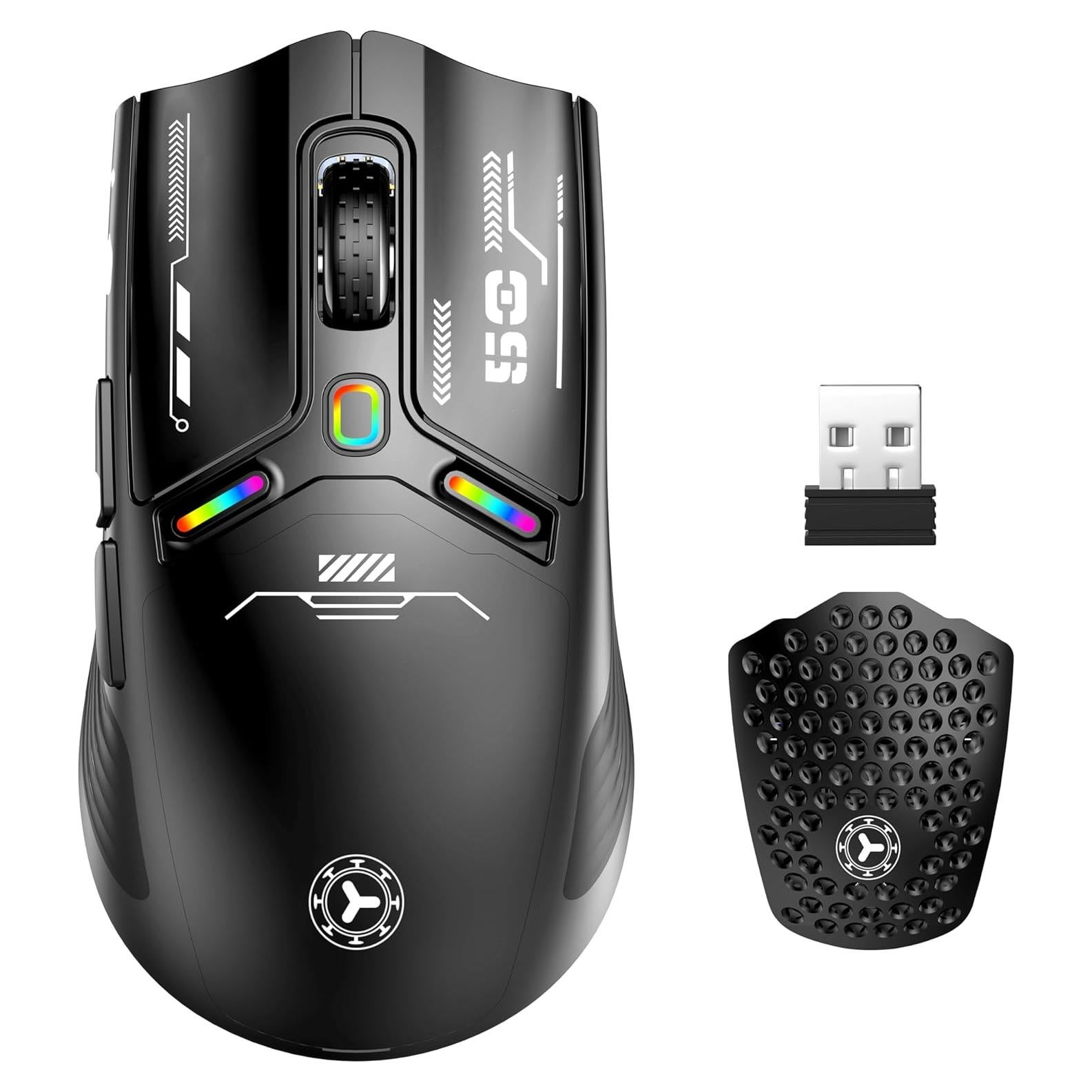 TENMOS M530 Ratón Gaming Inalámbrico 12000 DPI RGB Negro