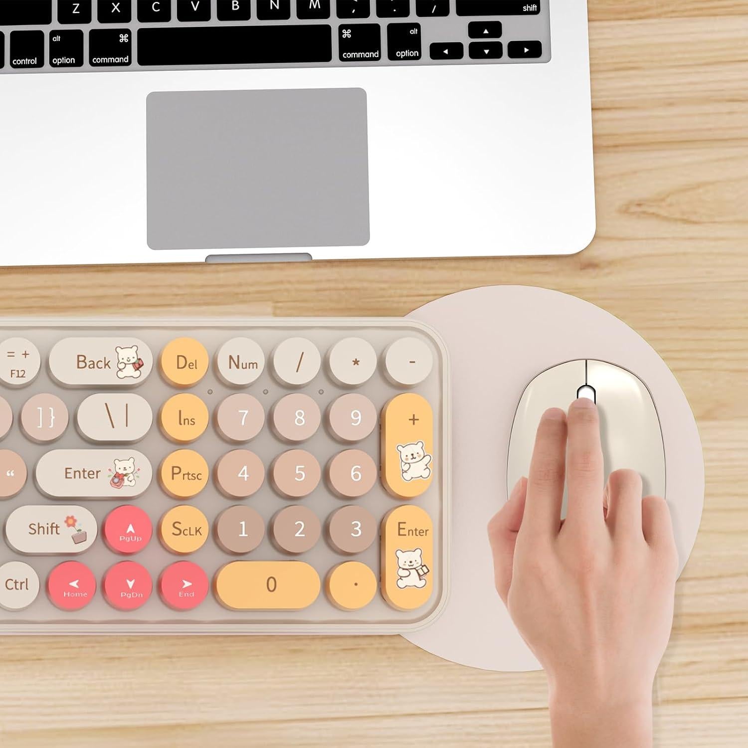 Teclado Inalámbrico SVAFA Slim Café 84 Teclas Silencioso