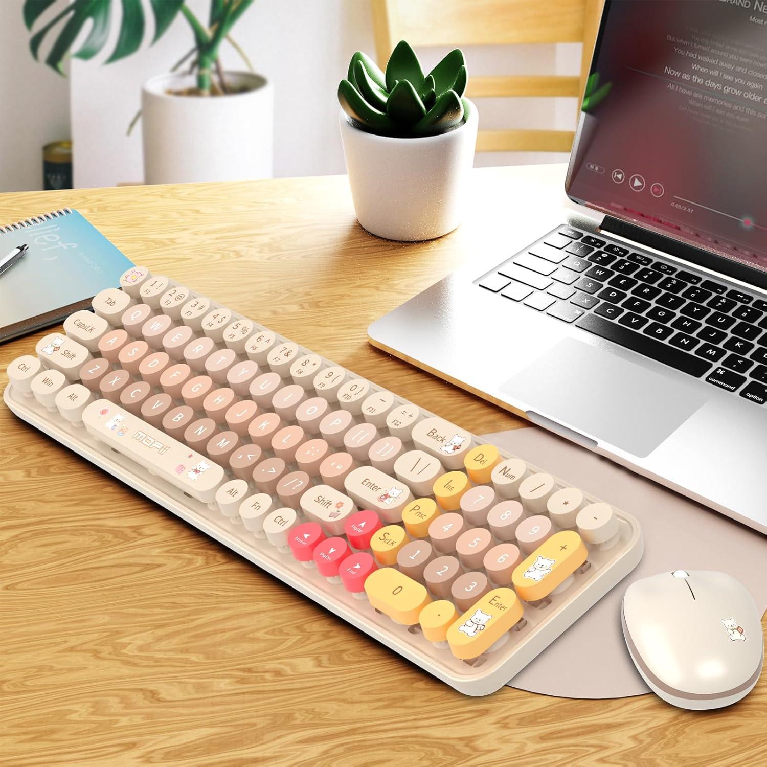 Teclado Inalámbrico SVAFA Slim Café 84 Teclas Silencioso