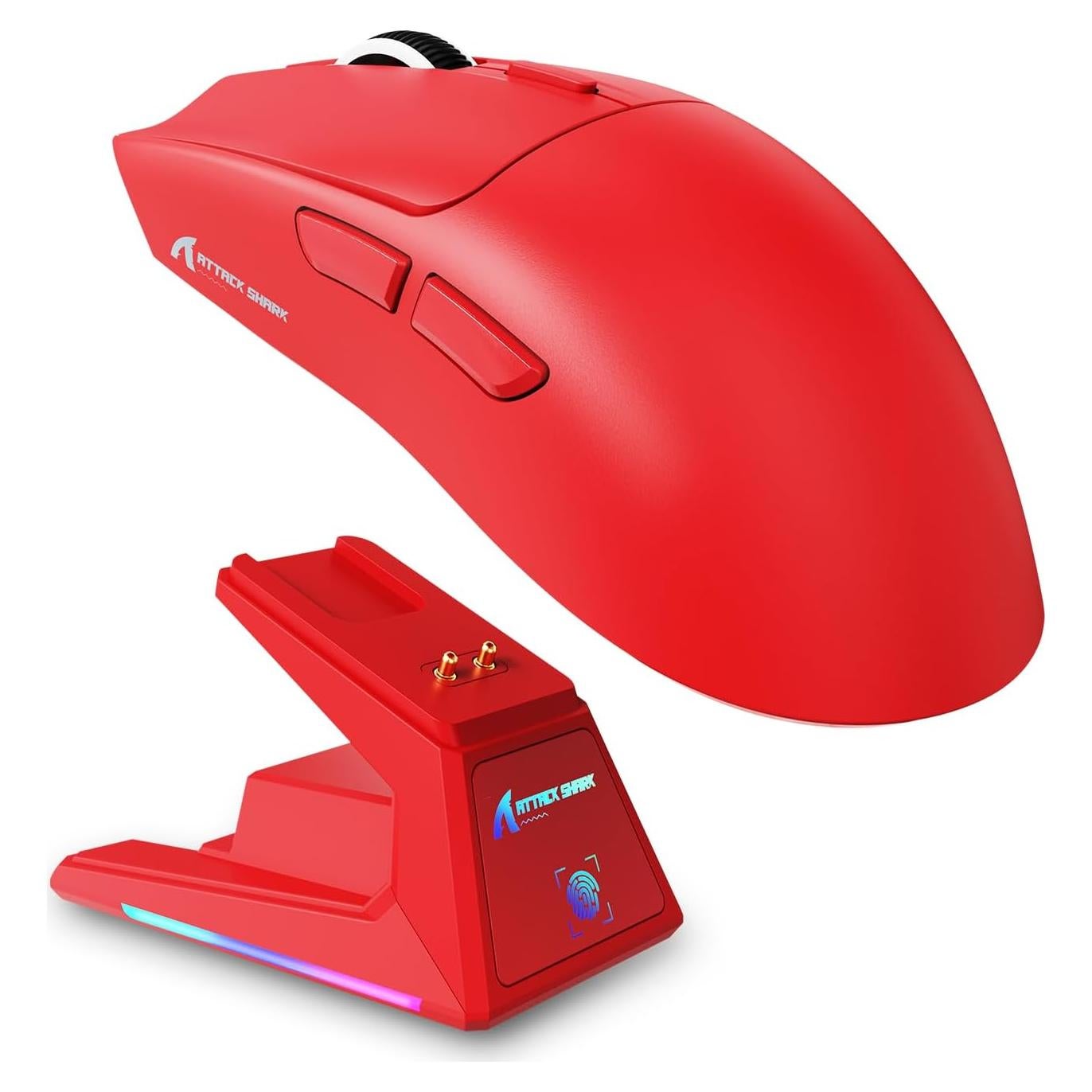 Ratón Gaming Inalámbrico MAMBASNAKE X1 RGB 40K DPI Rojo