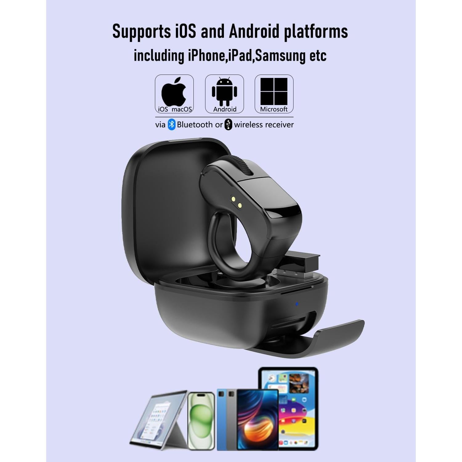 Anillo de Desplazamiento Bluetooth D06PRO - Control Remoto para iPhone/Android/PC