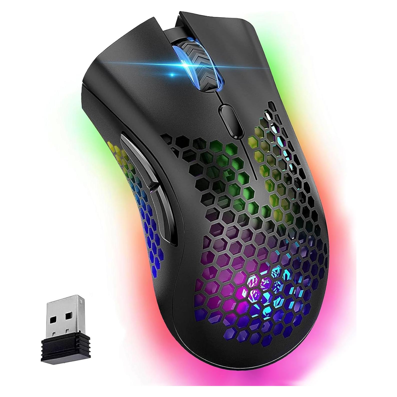 Ratón Gaming Inalámbrico VEGCOO C23 Recargable 3200 DPI Negro