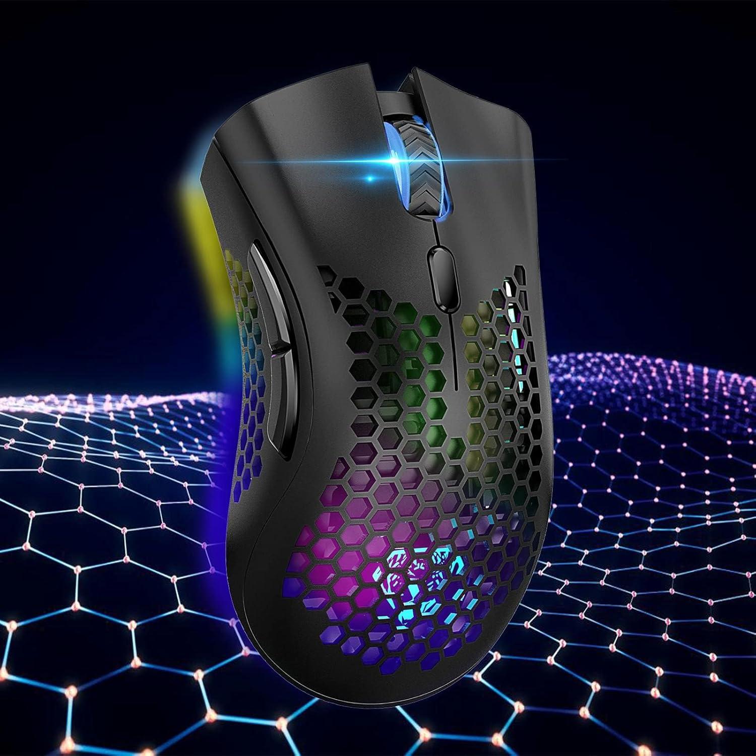 Ratón Gaming Inalámbrico VEGCOO C23 Recargable 3200 DPI Negro