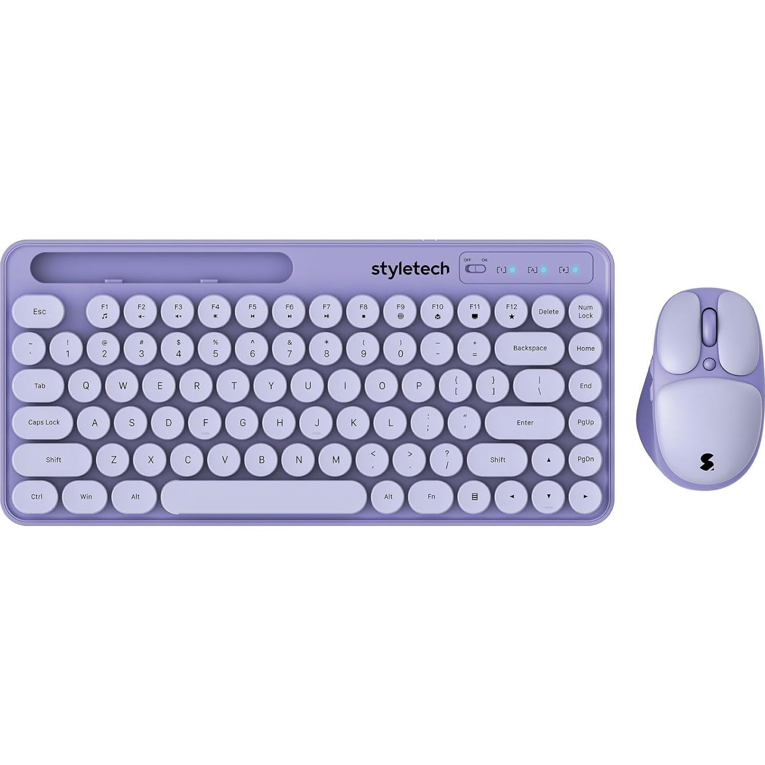 Teclado y Ratón Inalámbrico ABP MK520 Lavanda Pastel