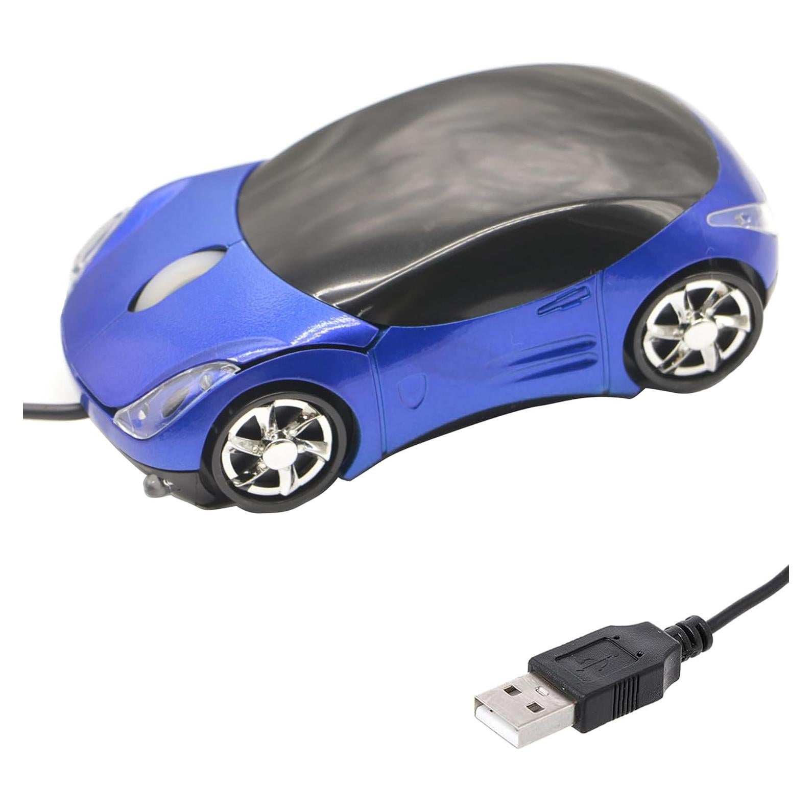 Ratón Óptico USB PCTC Ergonómico Azul 1000DPI Diseño Deportivo