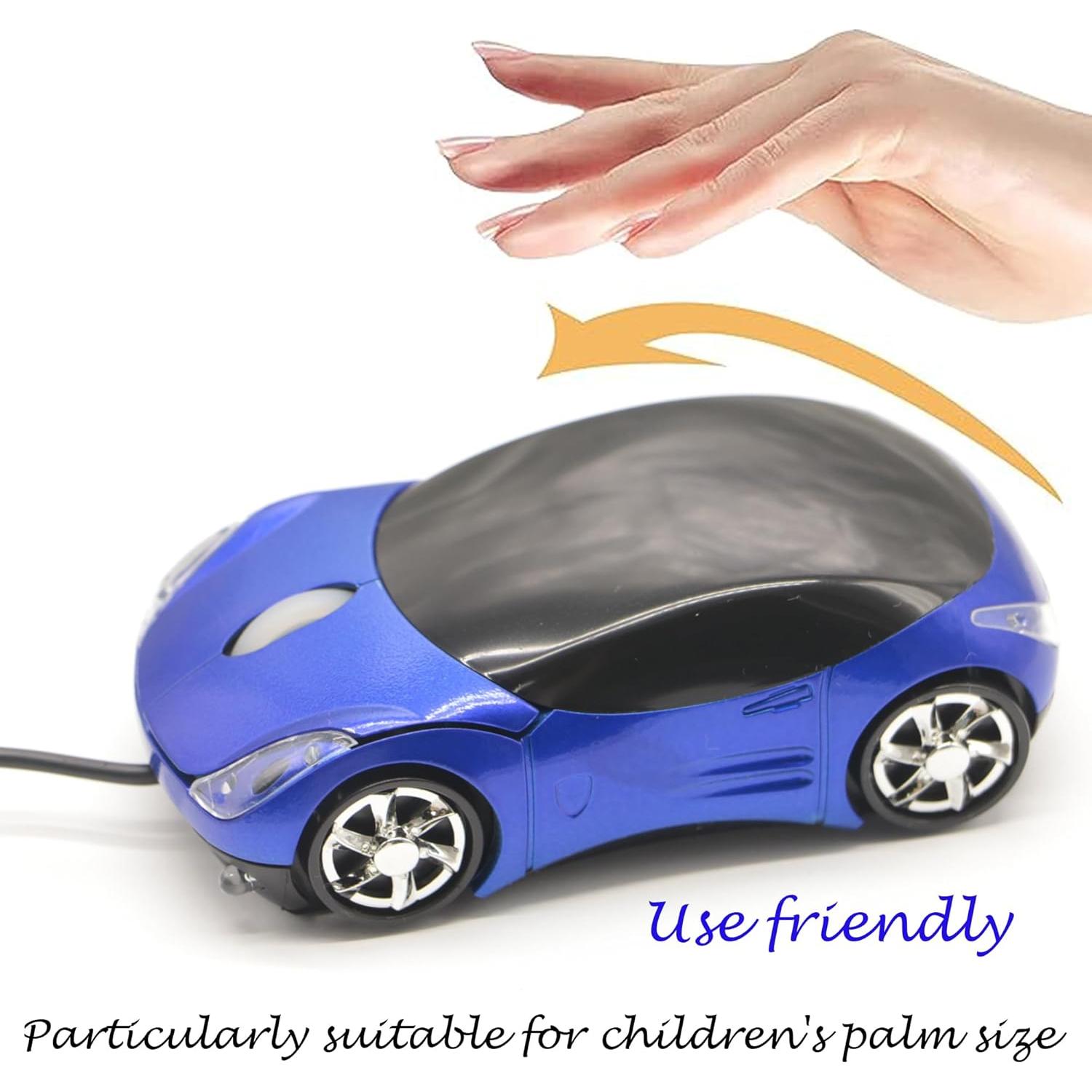 Ratón Óptico USB PCTC Ergonómico Azul 1000DPI Diseño Deportivo