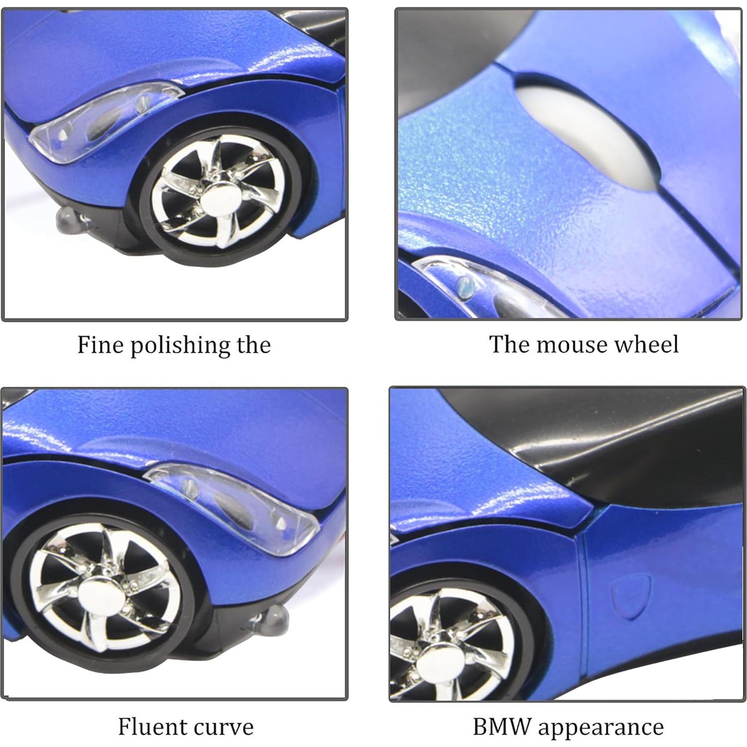 Ratón Óptico USB PCTC Ergonómico Azul 1000DPI Diseño Deportivo