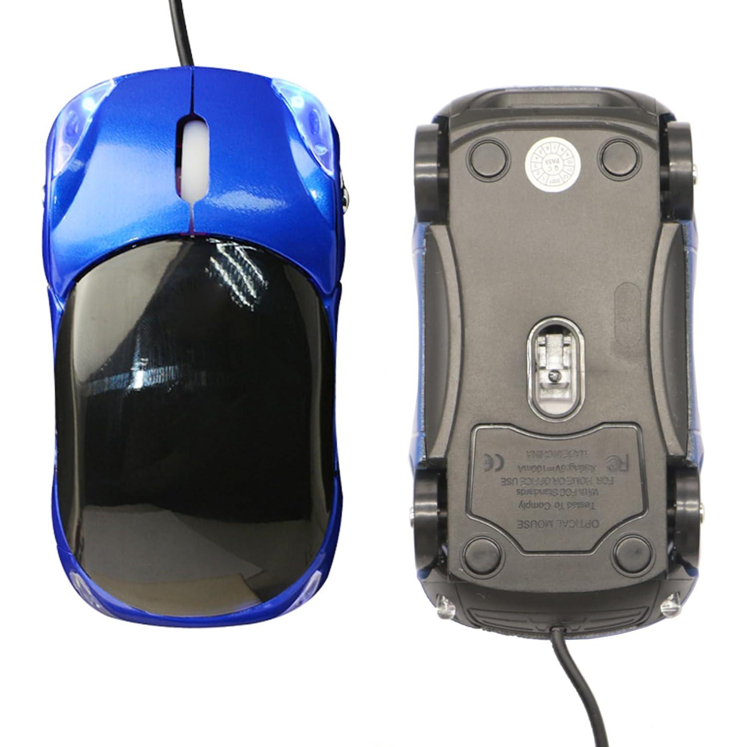 Ratón Óptico USB PCTC Ergonómico Azul 1000DPI Diseño Deportivo