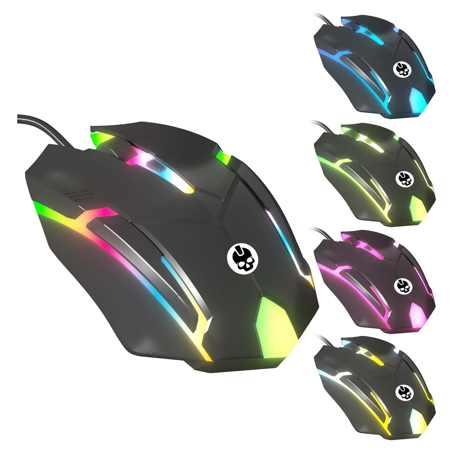 Ratón Gaming Game Punk M100 con Cable y Luces LED RGB