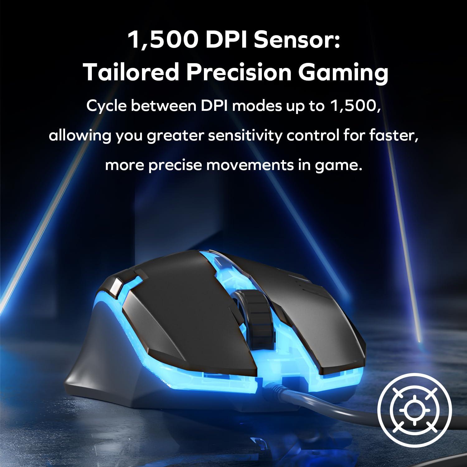 Ratón Gaming Game Punk M100 con Cable y Luces LED RGB