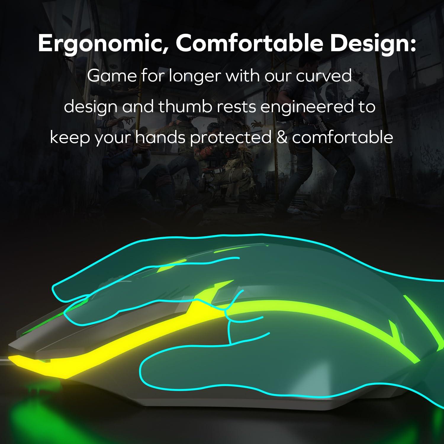 Ratón Gaming Game Punk M100 con Cable y Luces LED RGB