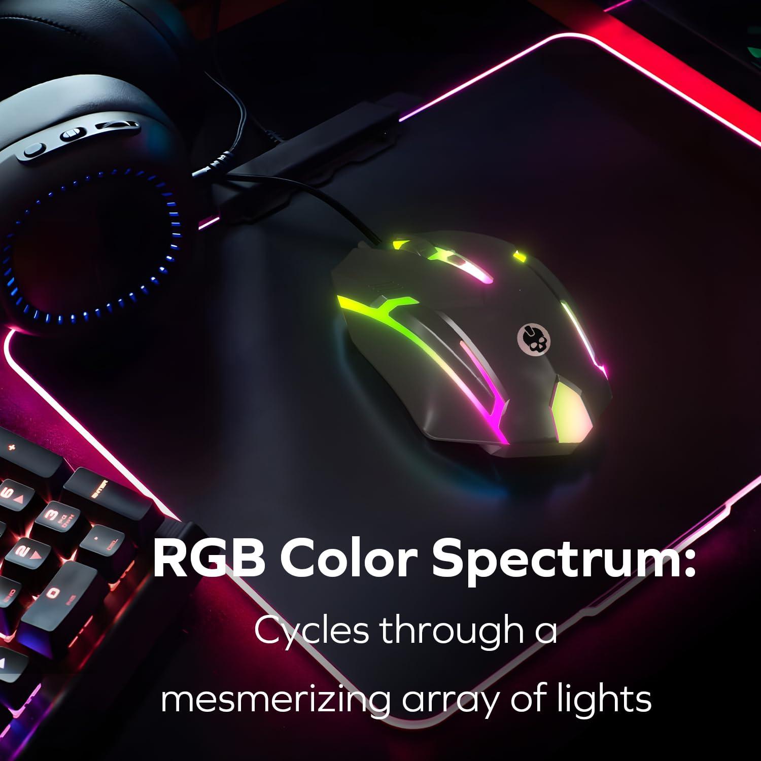 Ratón Gaming Game Punk M100 con Cable y Luces LED RGB