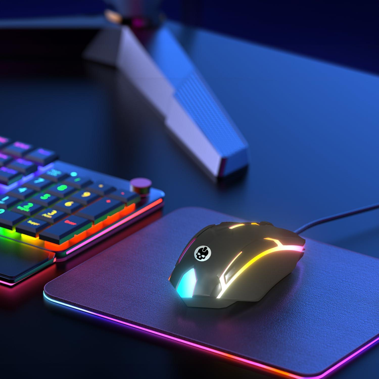 Ratón Gaming Game Punk M100 con Cable y Luces LED RGB