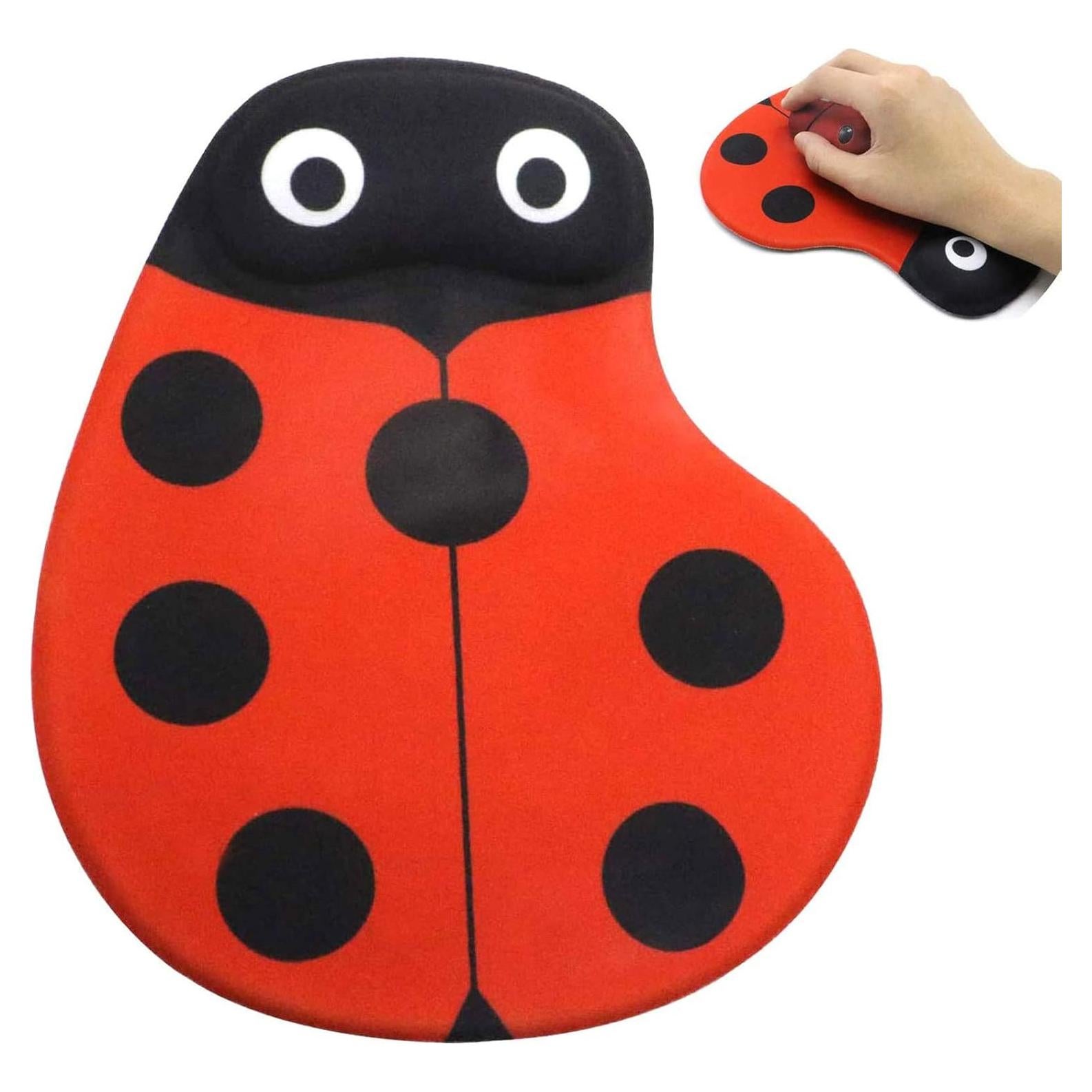 Alfombrilla de Ratón PCTC Mariquita Roja Ergonómica 19x23 cm