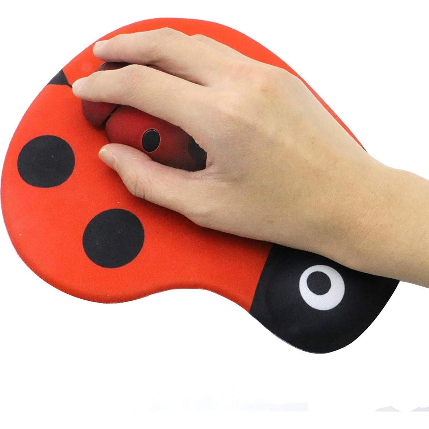 Alfombrilla de Ratón PCTC Mariquita Roja Ergonómica 19x23 cm