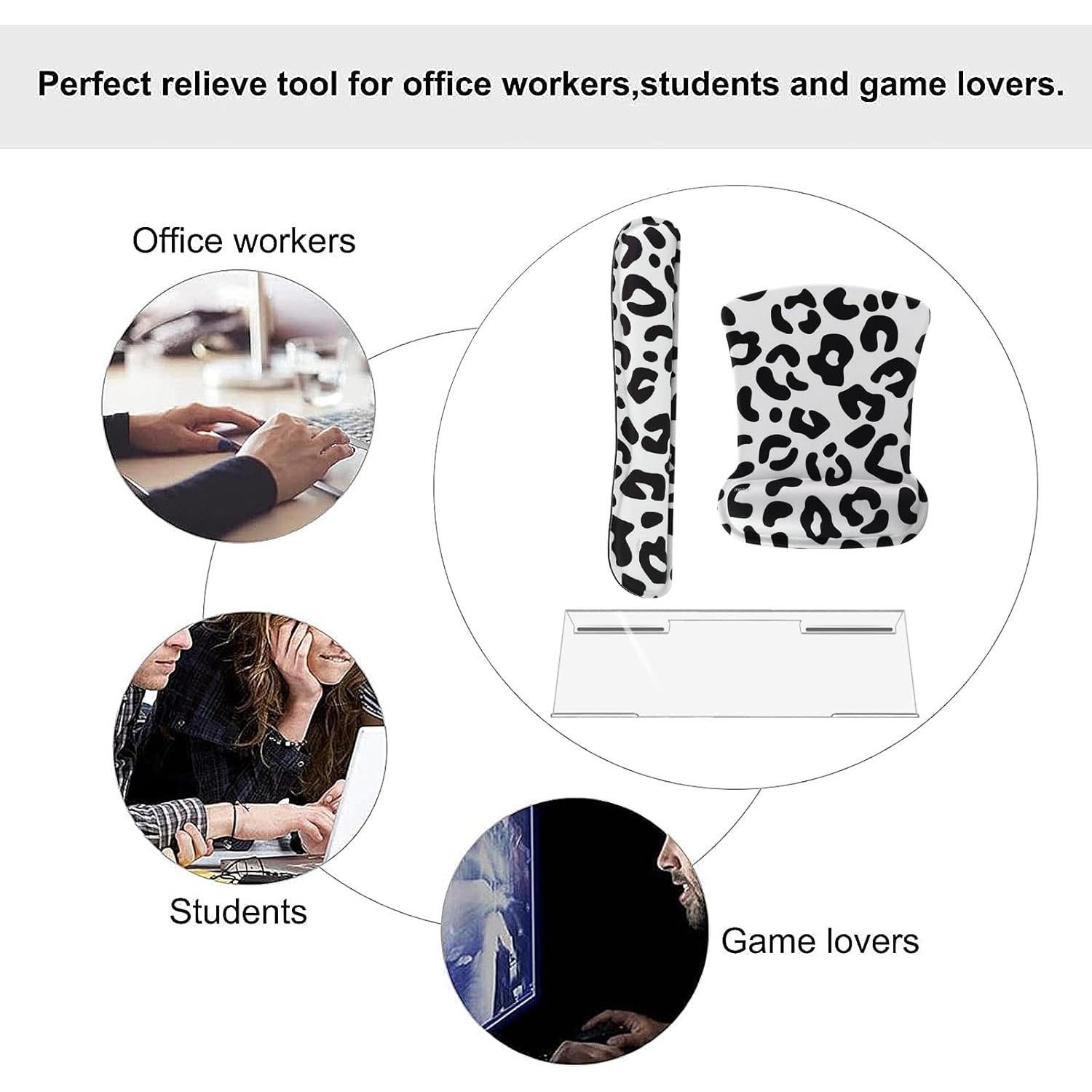 Soporte para Teclado Ergonómico MOSISO con Reposamuñecas Leopardo