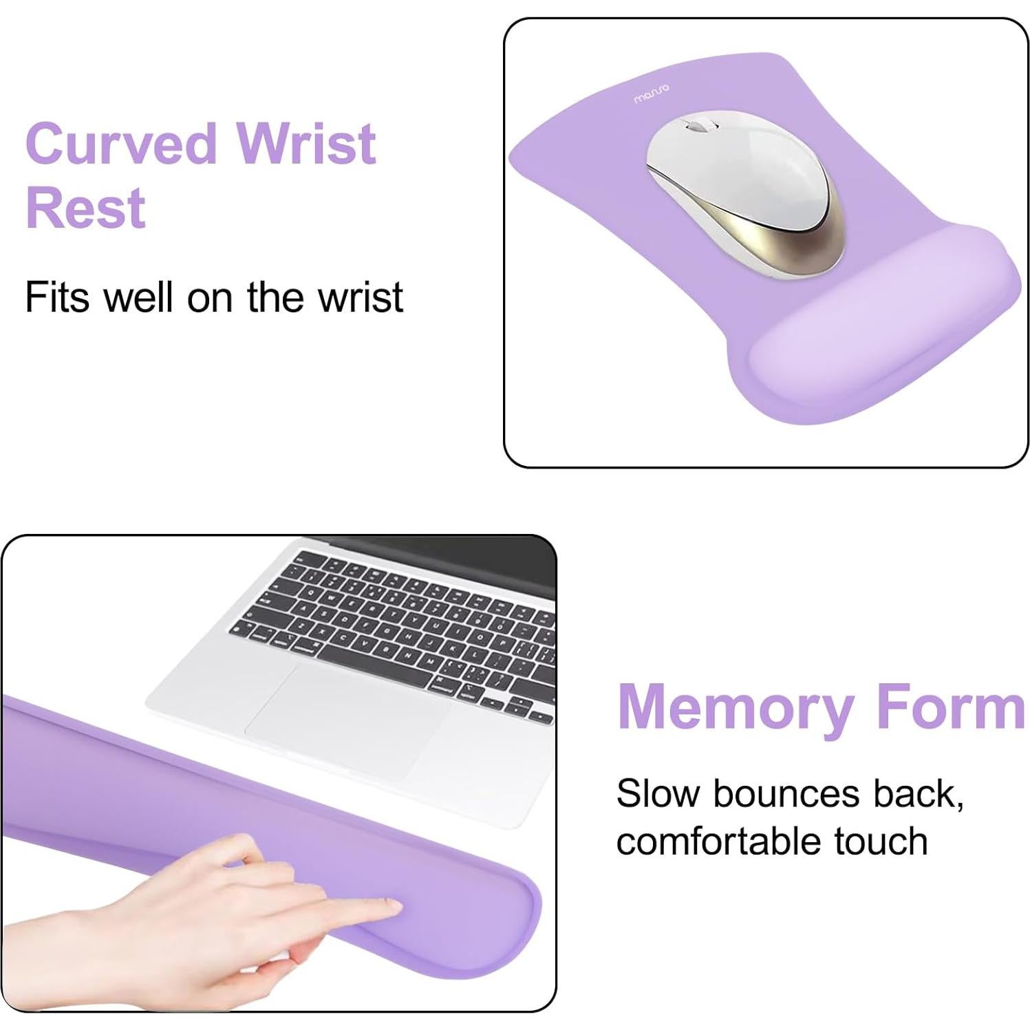 Soporte Reposamuñecas MOSISO Ergonomico Neopreno Púrpura