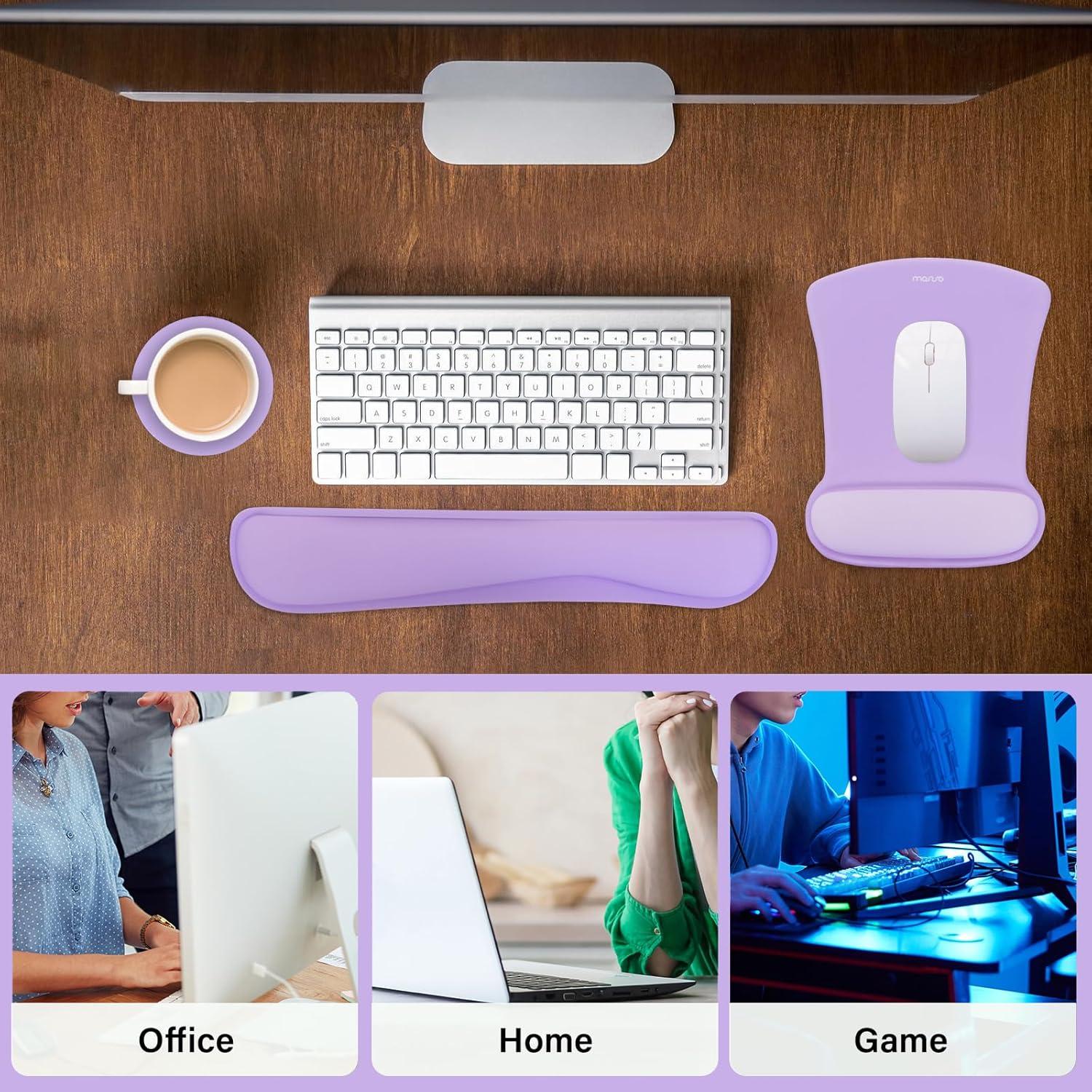 Soporte Reposamuñecas MOSISO Ergonomico Neopreno Púrpura