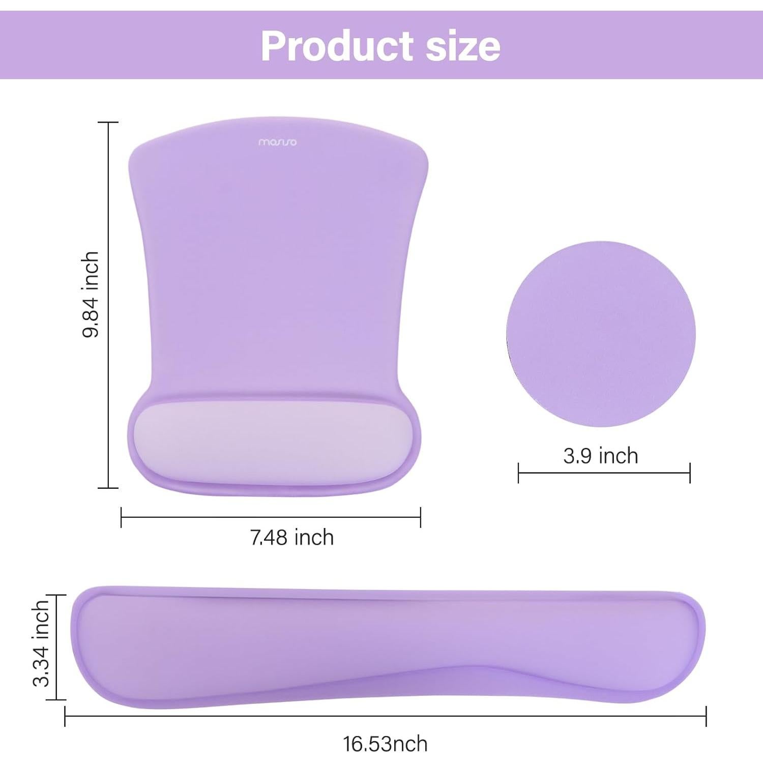 Soporte Reposamuñecas MOSISO Ergonomico Neopreno Púrpura